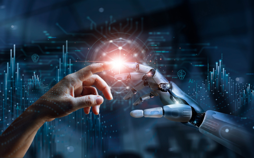 Robot og menneskehånd Techmatic